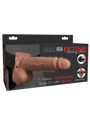 Hollow Strap-On with Rechargeable Remote